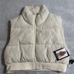 Elegant Cream Quilted Vest